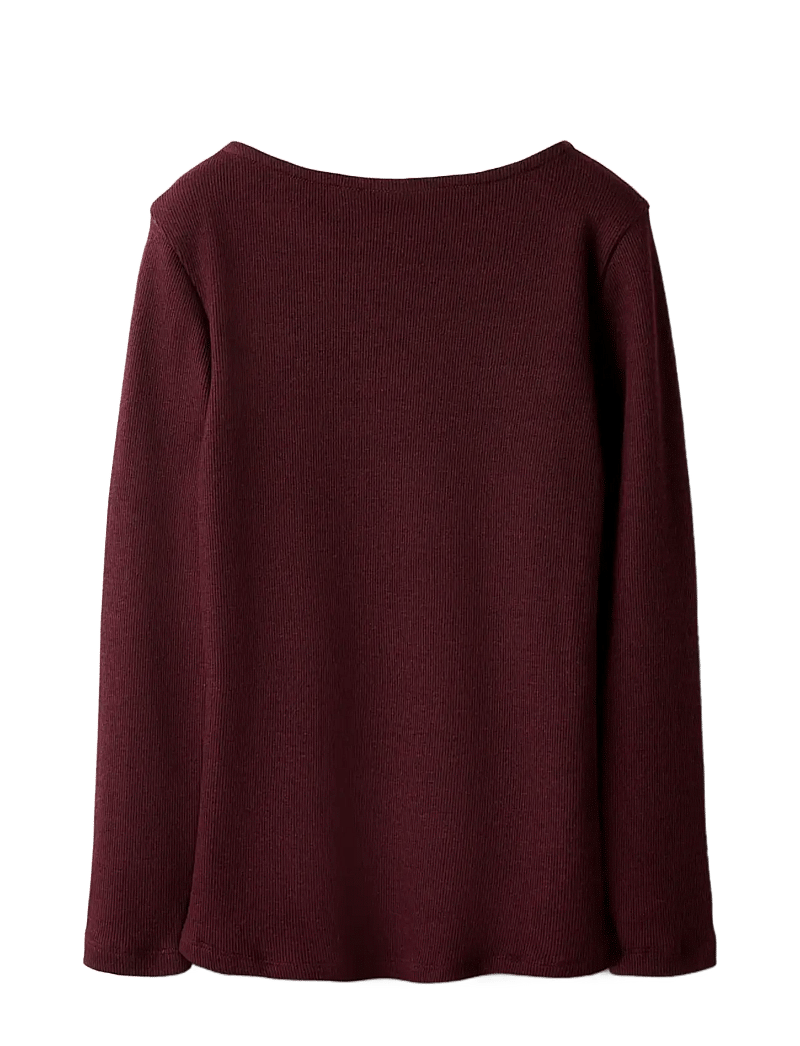 name it - NKFKENDRA LS XSL TOP - pikkade varrukatega t-särgid - windsor wine - 2