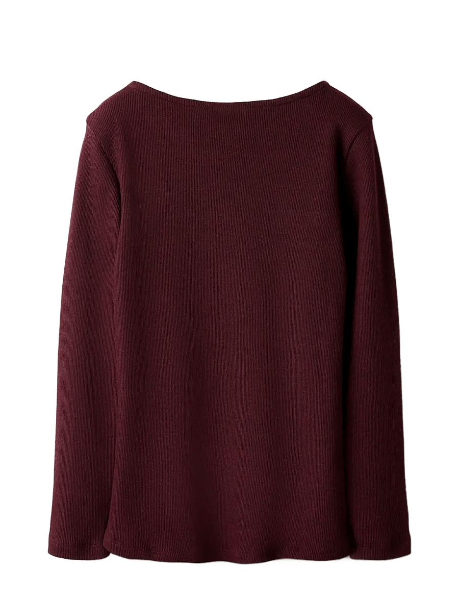 name it - NKFKENDRA LS XSL TOP - pikkade varrukatega t-särgid - windsor wine - 2