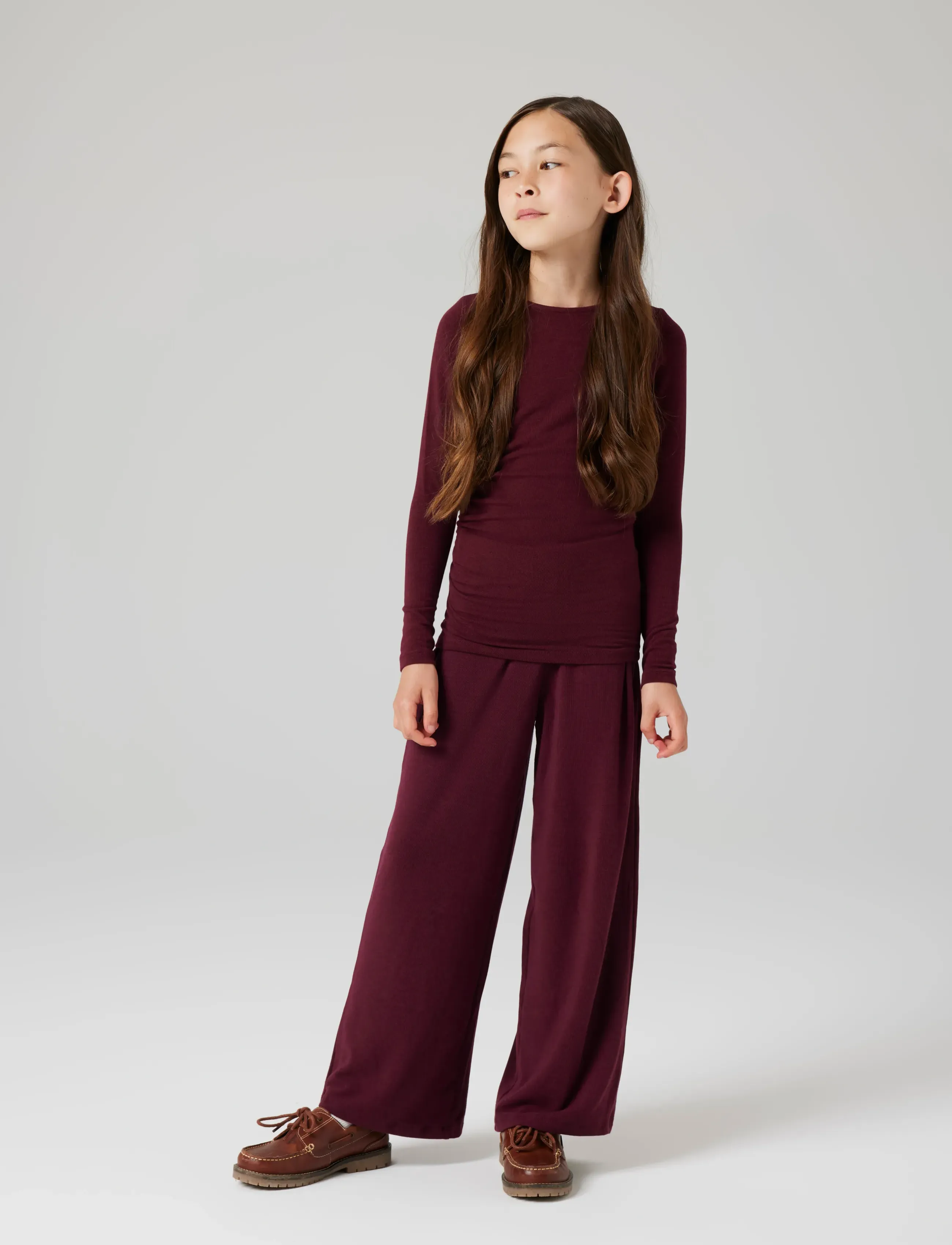 name it NKFKENDRA LS XSL TOP - Oberteile & T-Shirts - WINDSOR WINE / burgundy