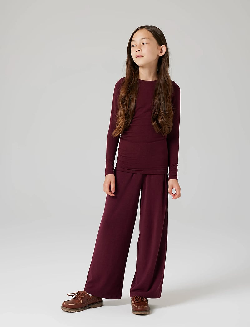 name it - NKFKENDRA LS XSL TOP - pikkade varrukatega t-särgid - windsor wine - 0