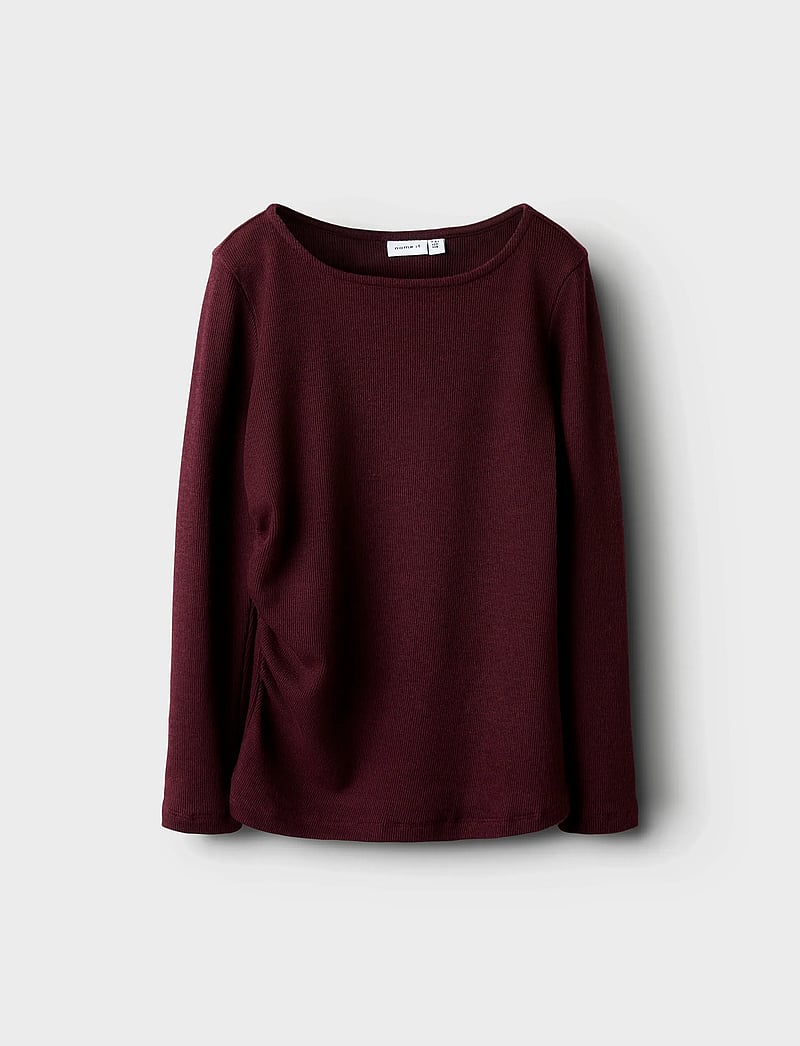 name it - NKFKENDRA LS XSL TOP - pikkade varrukatega t-särgid - windsor wine - 3