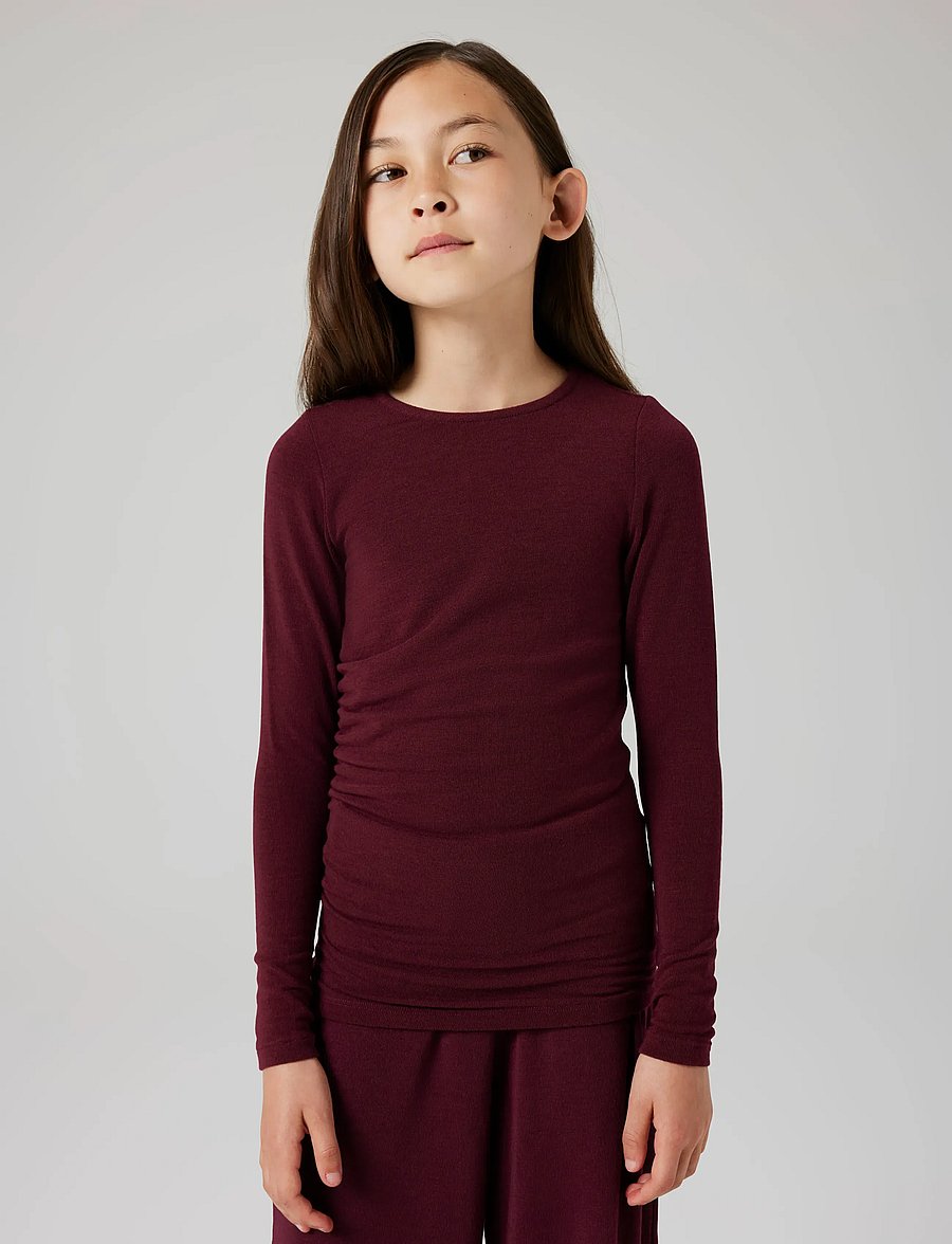 name it - NKFKENDRA LS XSL TOP - pikkade varrukatega t-särgid - windsor wine - 4
