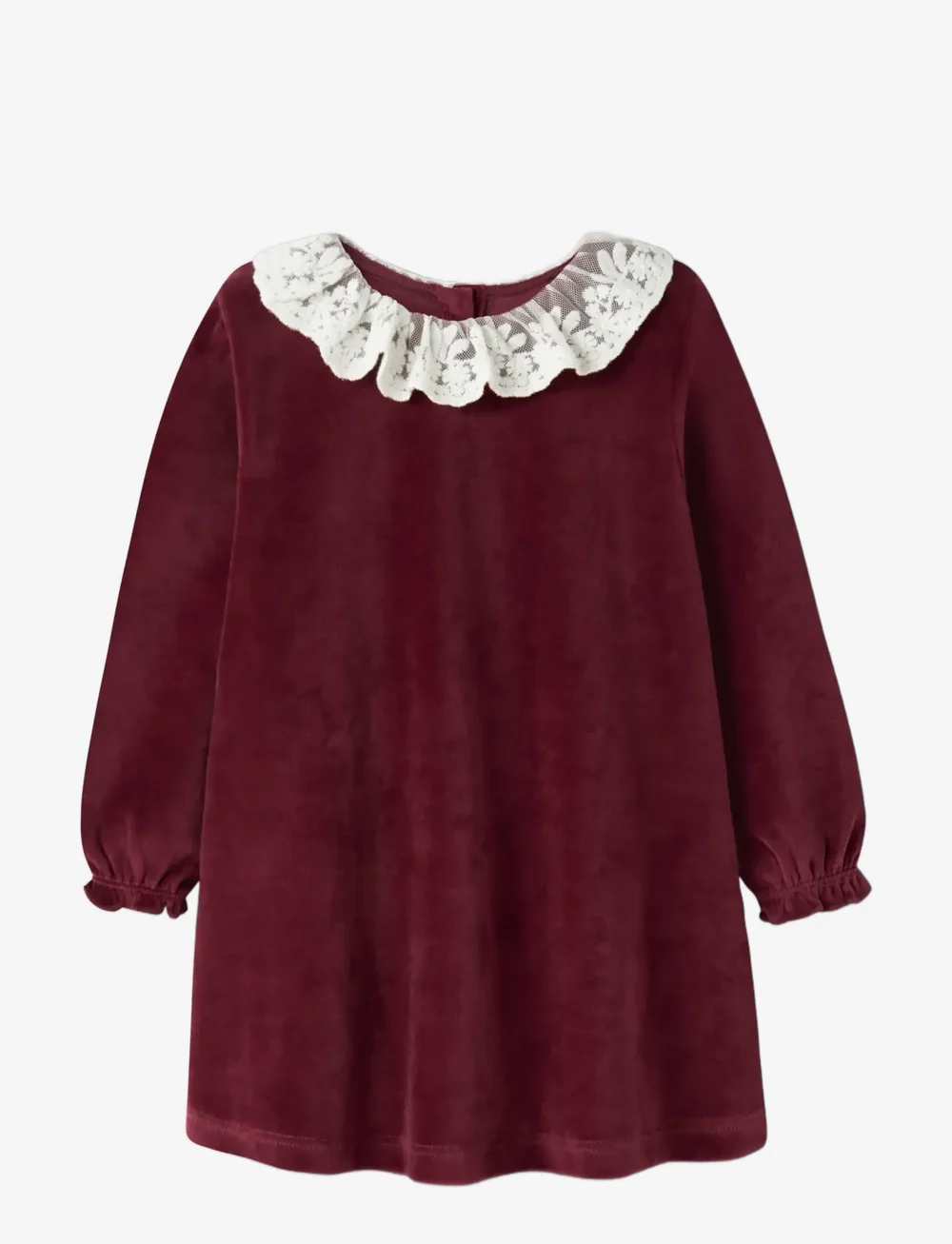 name it - NMFROXY LS VEL DRESS - langärmelige babykleider - burgundy - 1