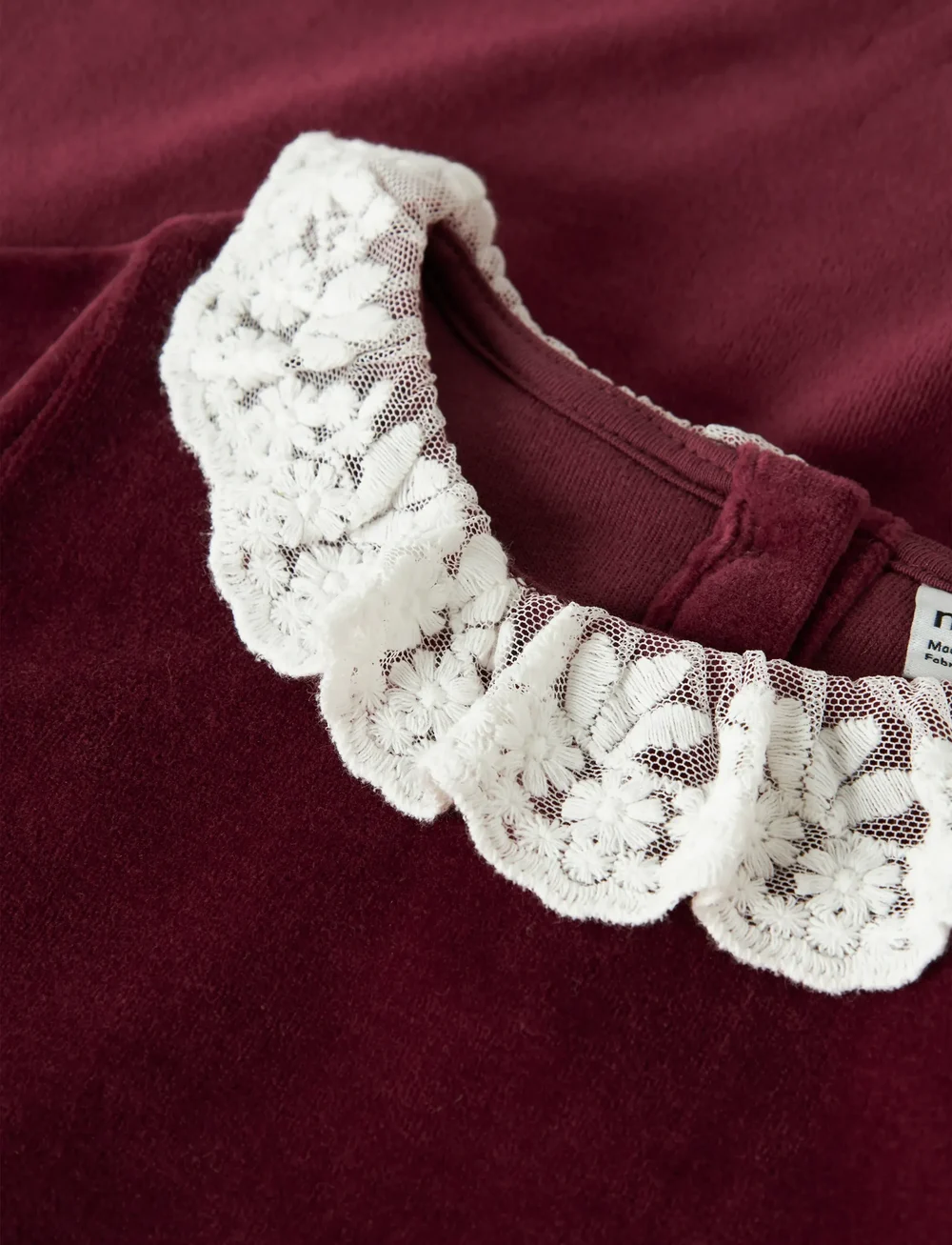 name it - NMFROXY LS VEL DRESS - langärmelige babykleider - burgundy - 4