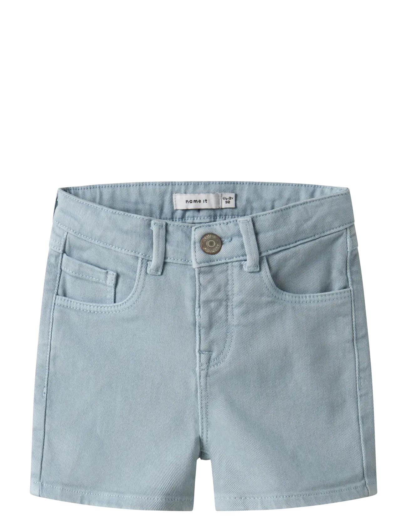 name it NMMRYAN STRAIGHT TWILL SHORTS 1081-BK TB - Clothing - BLUE FOG / blue