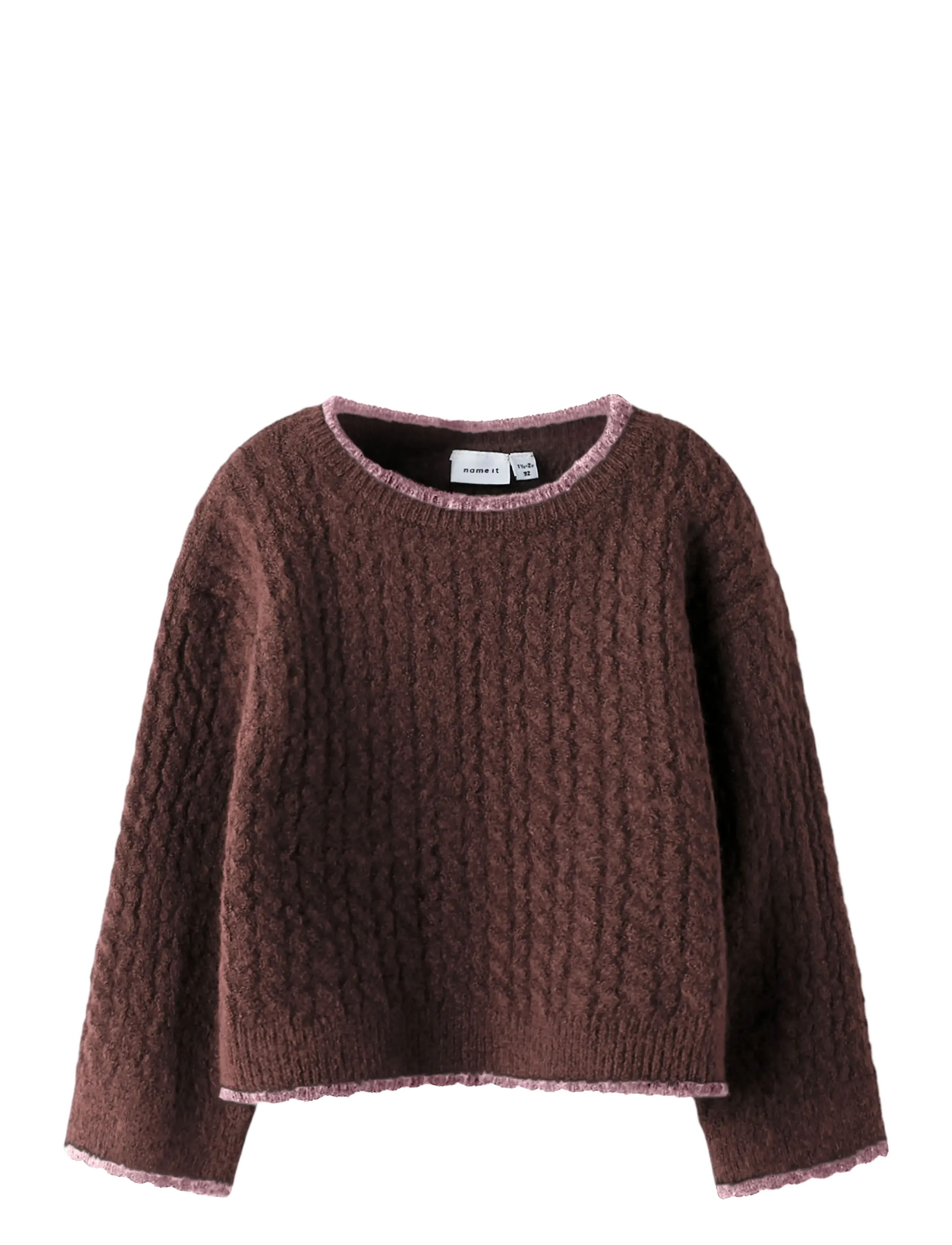 name it NMFKIRSTEN LS KNIT - Trøjer - ANDORRA / burgundy