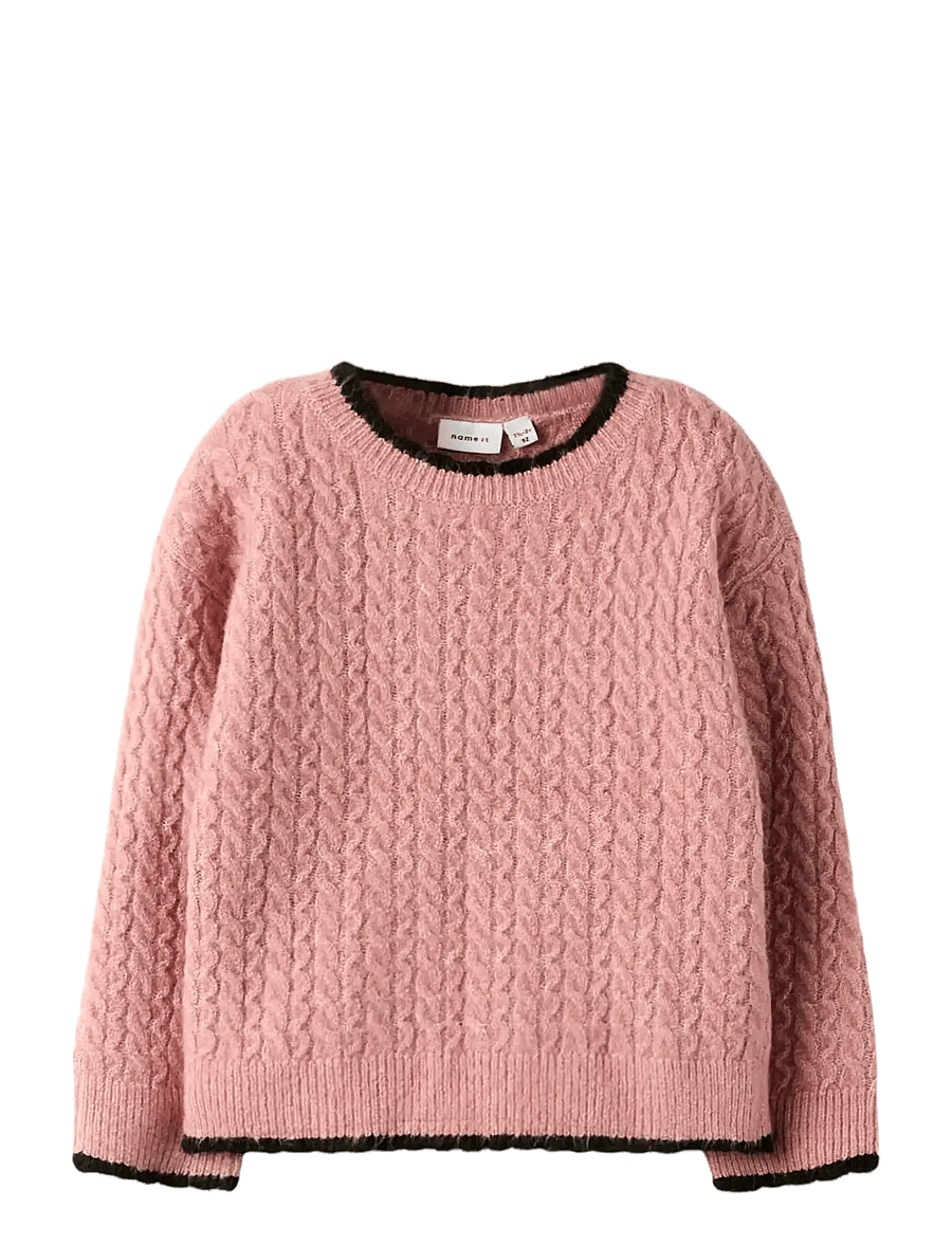 name it - NMFKIRSTEN LS KNIT - džemperi - bleached mauve - 0