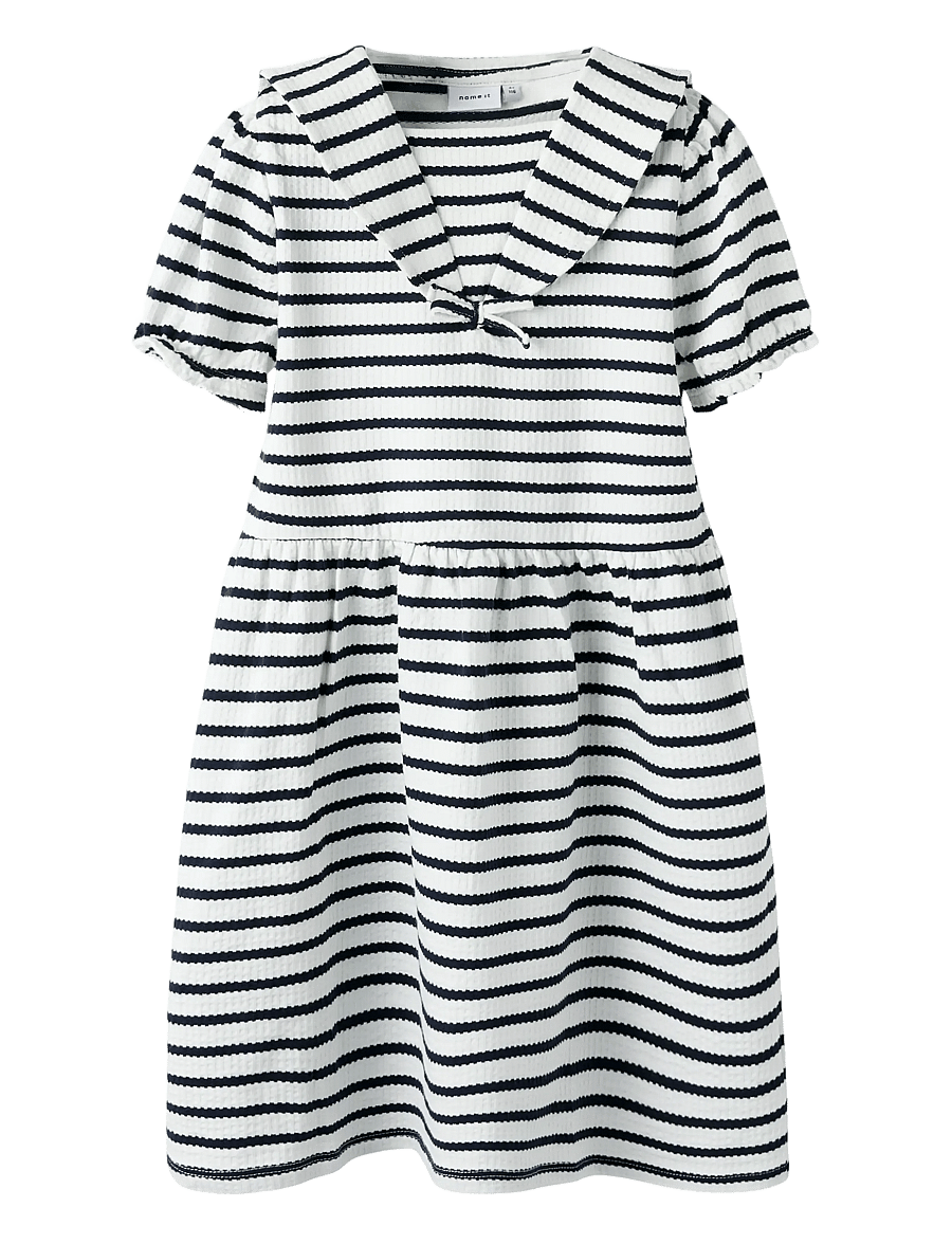 name it - NMFKATTIE SS DRESS - casual jurken met korte mouwen - cloud dancer - 0