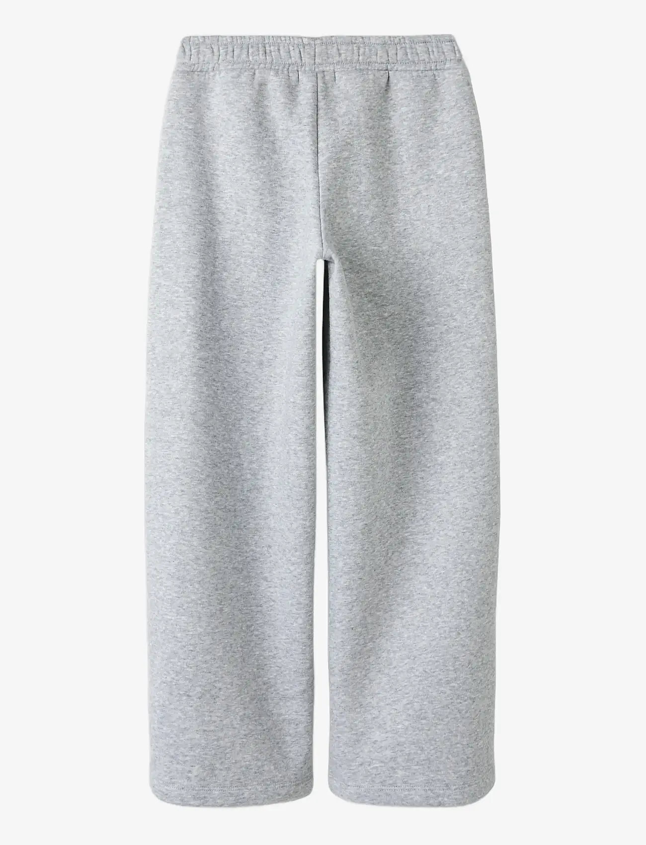 name it - NKFKARLIE WIDE PANT SWE BRU - jogginghosen - light grey melange - 2