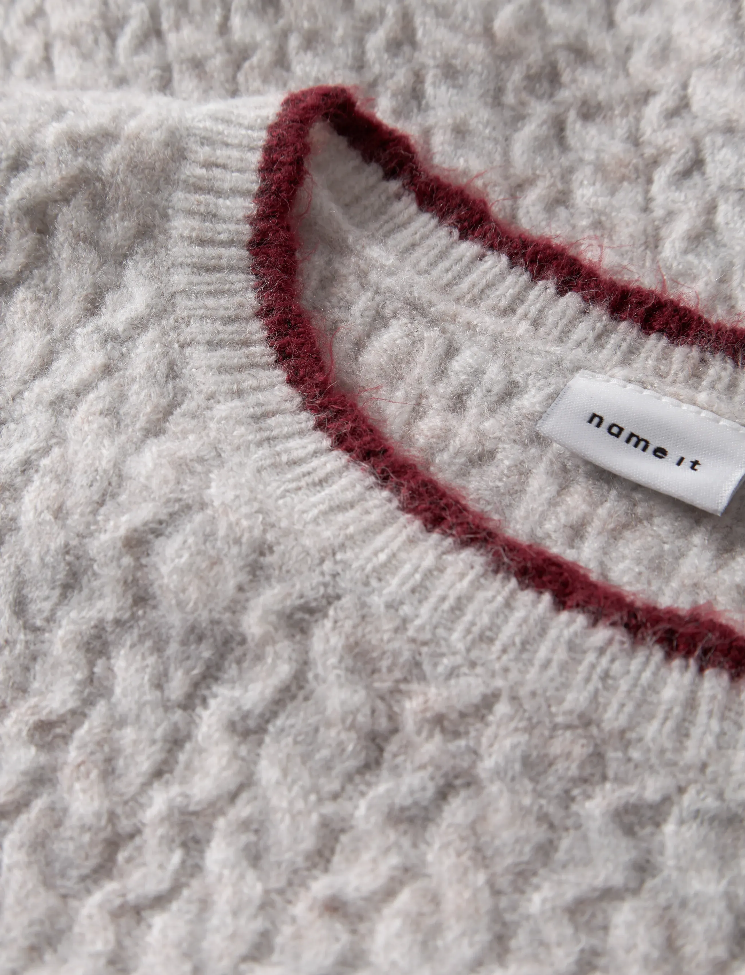 name it - NKFKIRAS SS KNIT - pullover - cloud dancer - 1