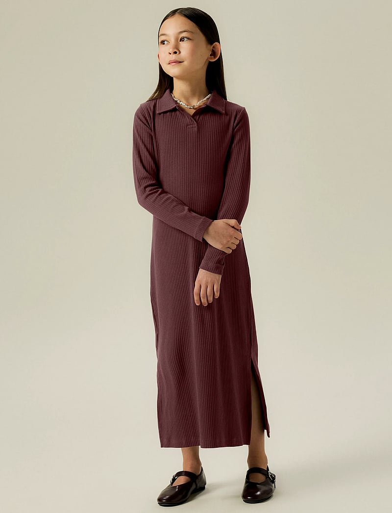 name it - NKFKISSIA LS SLIM MAXI DRESS - langærmede hverdagskjoler - andorra - 0