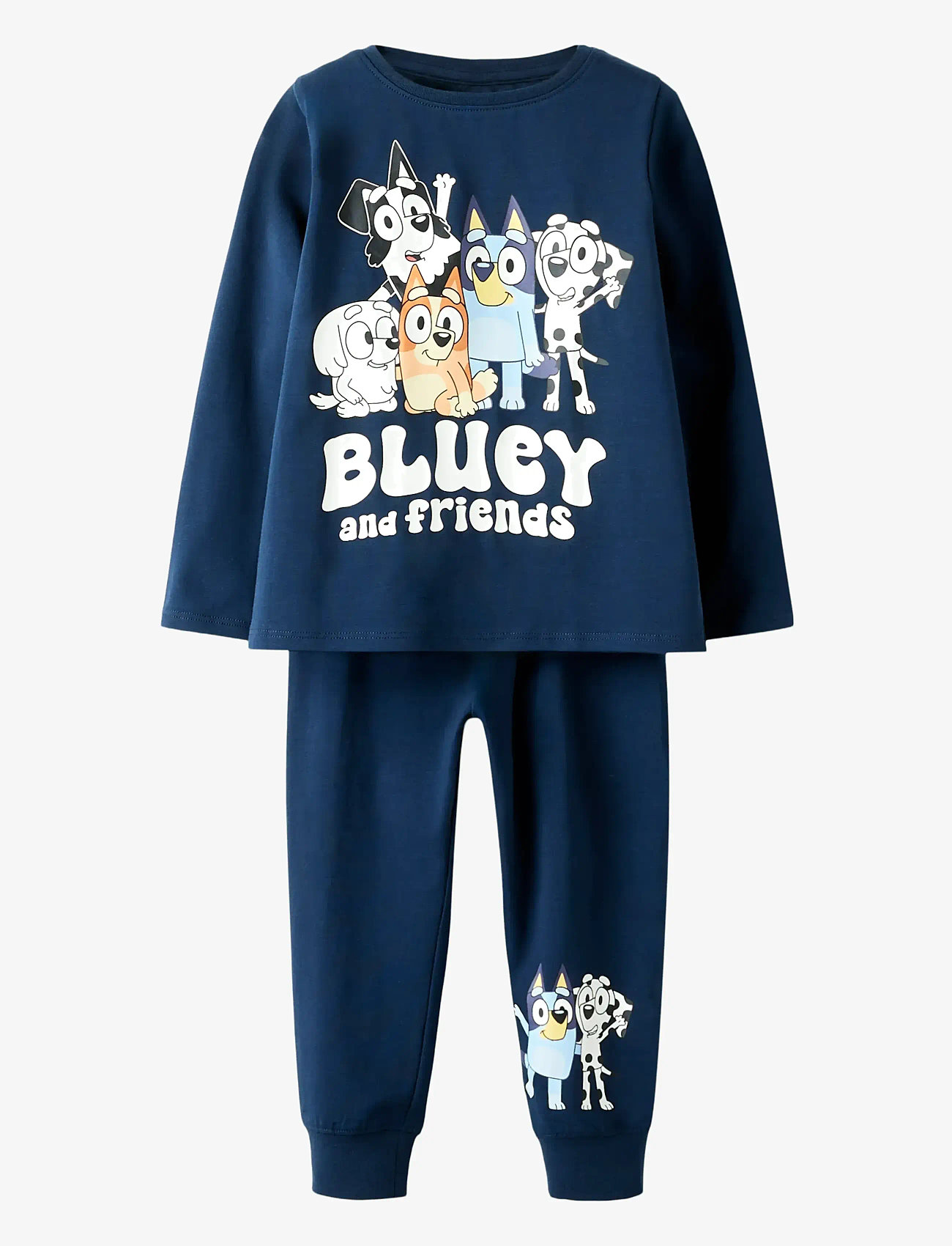 name it - NMNAMU BLUEY LS NIGHTSET SKY - pyjamassæt - navy blazer - 0