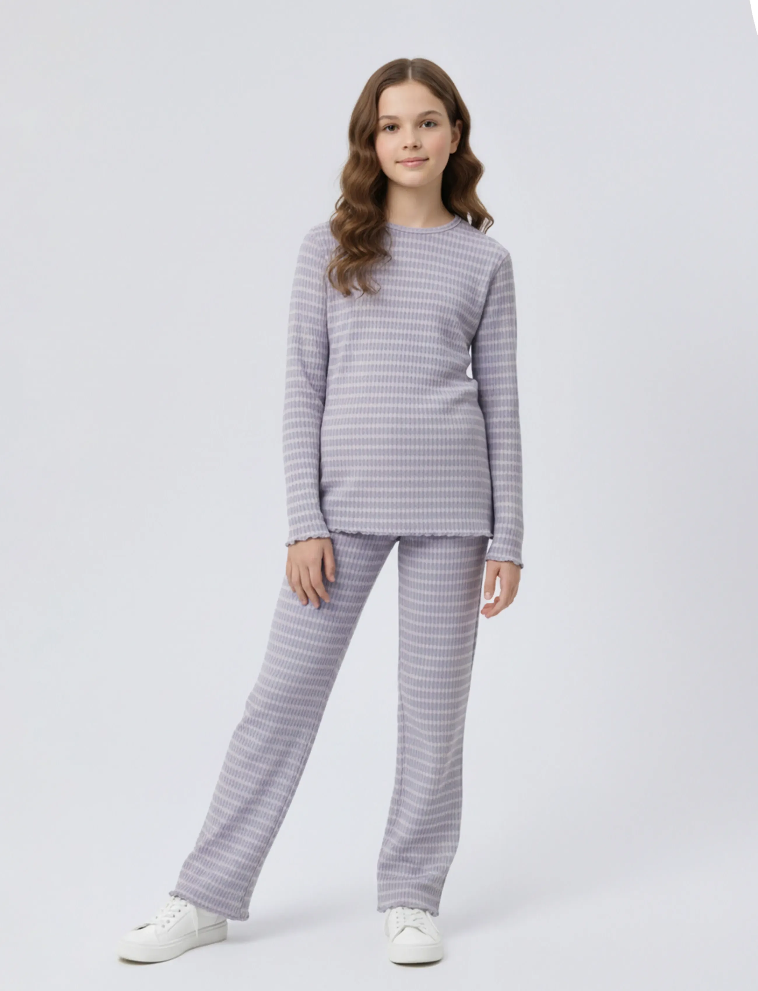 name it - NKFVEMMA FLARE PANT - lavender gray - 4