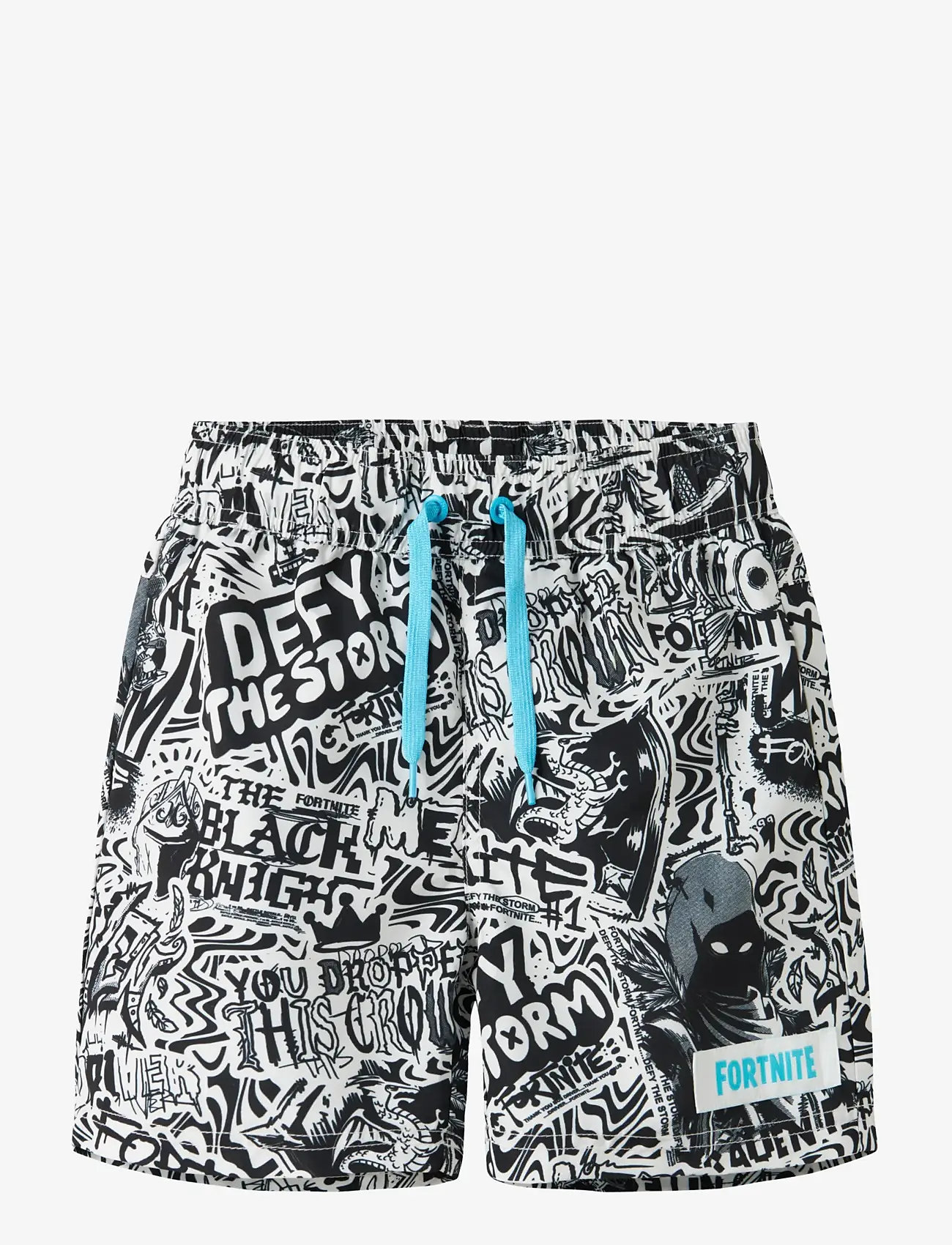 name it - NKMMARKI FORTNITE SWIMSHORTS BFU - badehosen - bright white - 0