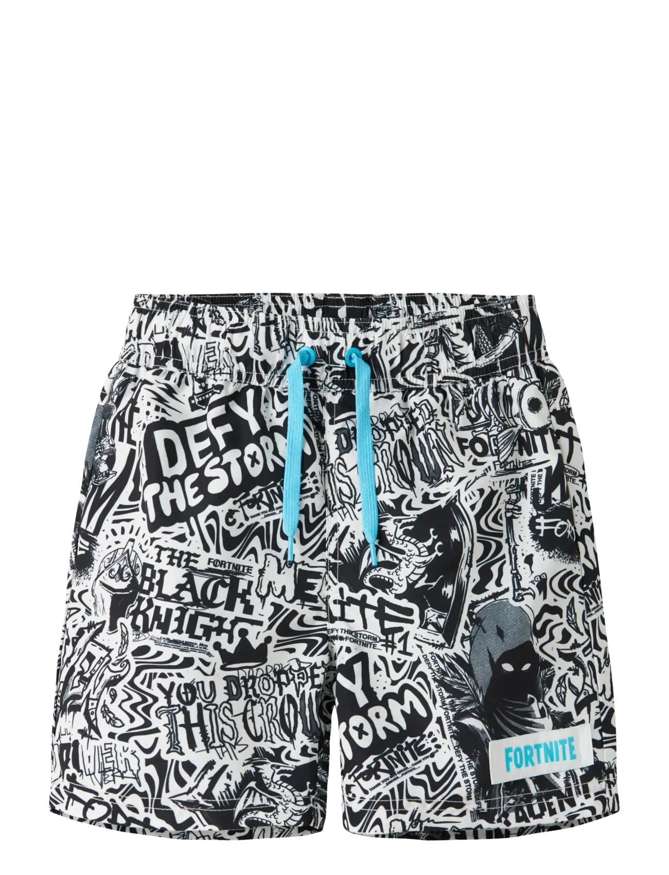 name it - NKMMARKI FORTNITE SWIMSHORTS BFU - badehosen - bright white - 0