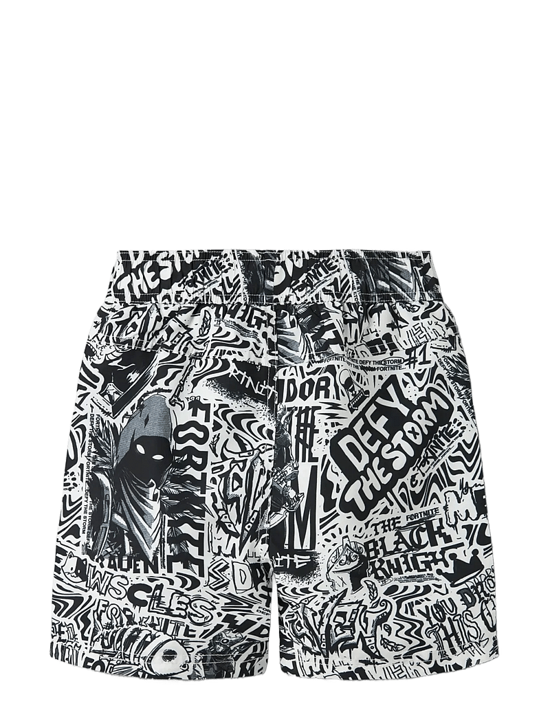 name it - NKMMARKI FORTNITE SWIMSHORTS BFU - badehosen - bright white - 1