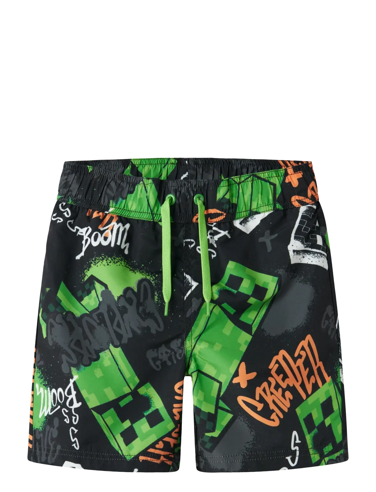 name it NKMMIC MINECRAFT SWIMSHORTS BFU - Badebukser - BLACK / black