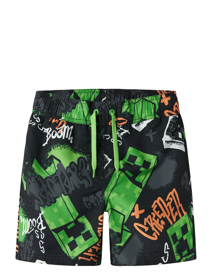 name it - NKMMIC MINECRAFT SWIMSHORTS BFU - black - 0