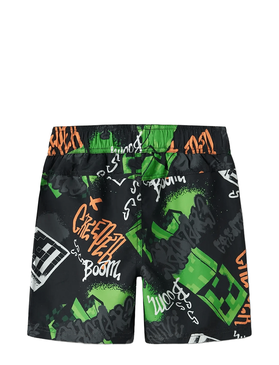 name it - NKMMIC MINECRAFT SWIMSHORTS BFU - black - 1