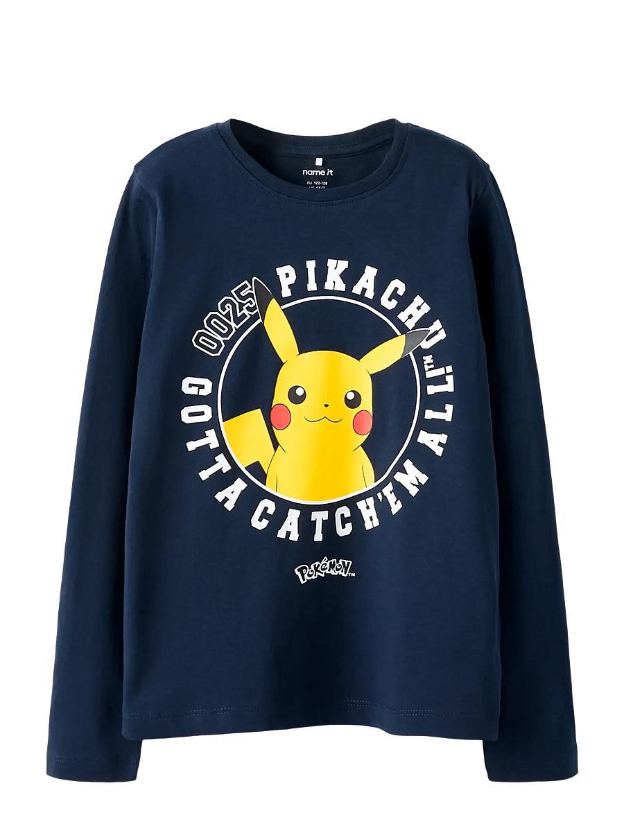 name it - NKMVOSRIC POKEMON LS TOP SKY - långärmade t-shirts - navy blazer - 1
