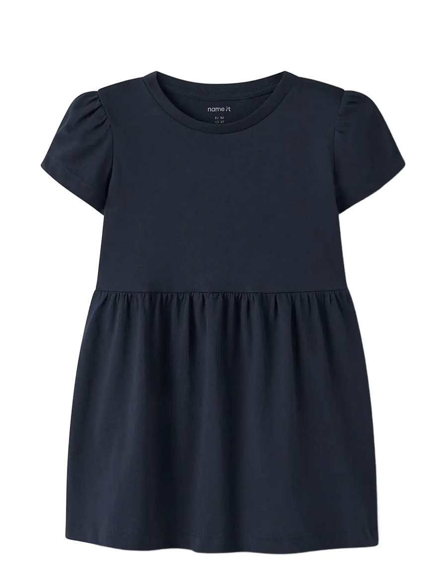 name it - NMFVIVIA SS DRESS NOOS - kurzärmelige babykleider - dark sapphire - 2