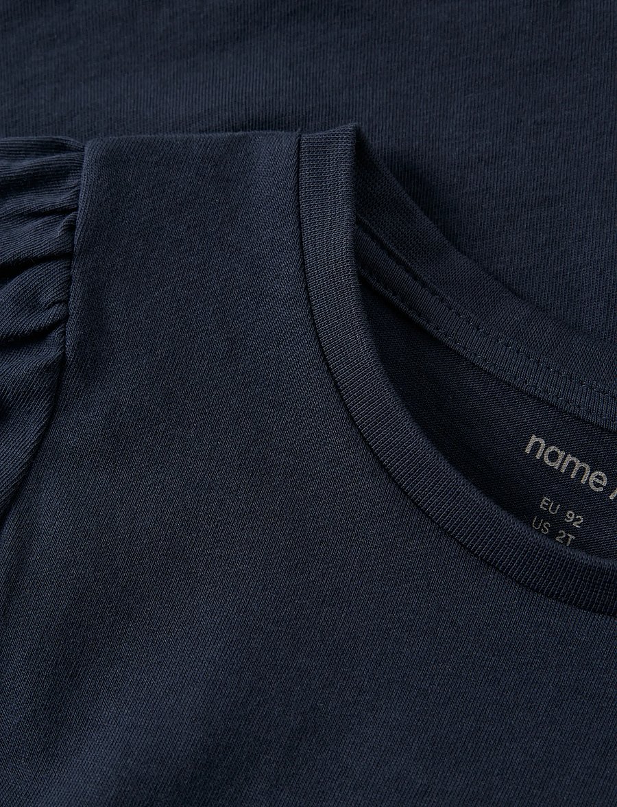 name it - NMFVIVIA SS DRESS NOOS - kurzärmelige babykleider - dark sapphire - 3
