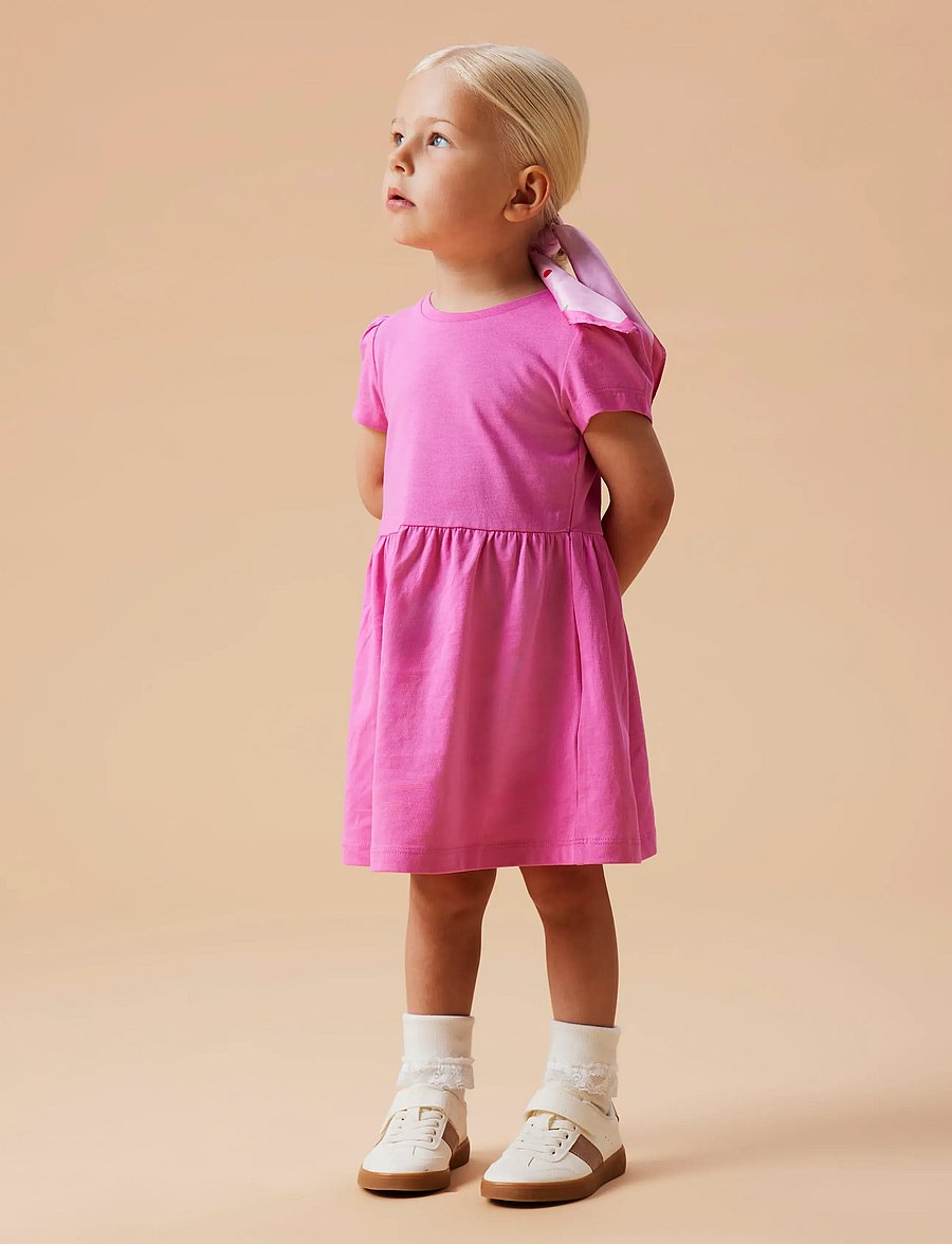 name it - NMFVIVIA SS DRESS NOOS - kurzärmelige babykleider - strawberry moon - 3