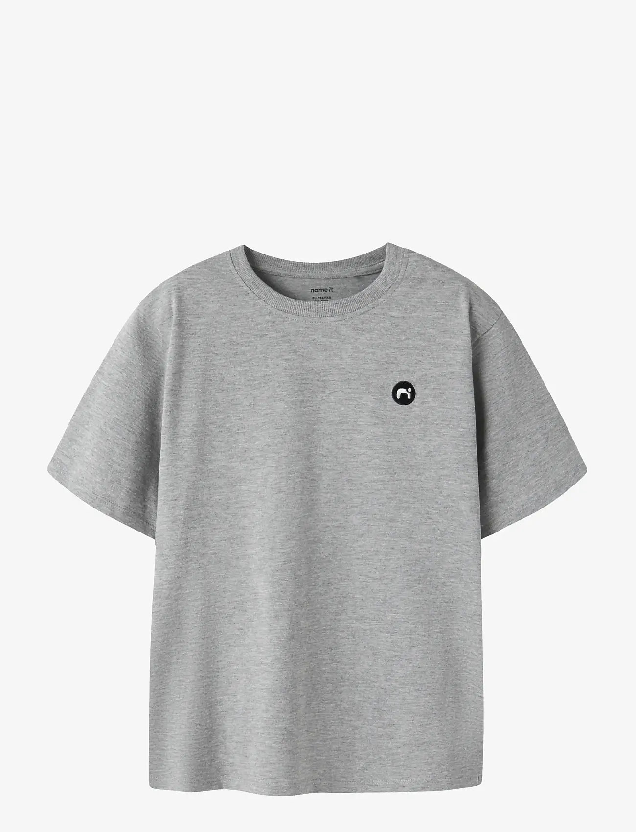 name it - NKMVIMO SS NREG TOP NOOS - lühikeste varrukatega t-särgid - grey melange - 0