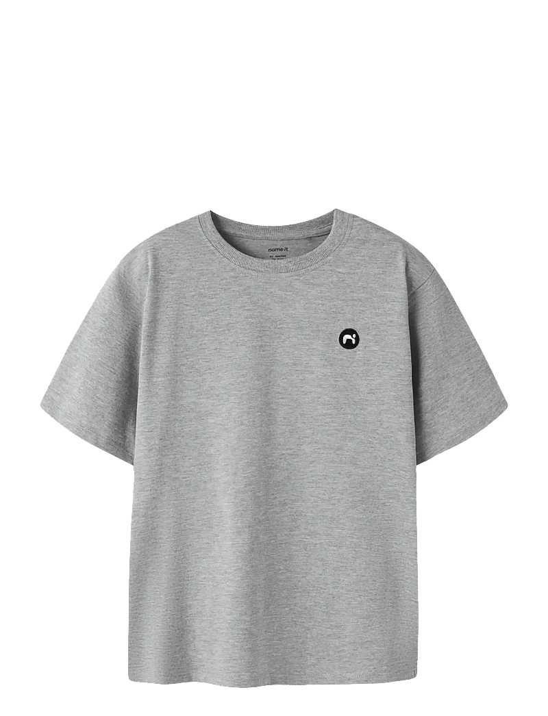 name it - NKMVIMO SS NREG TOP NOOS - lühikeste varrukatega t-särgid - grey melange - 0