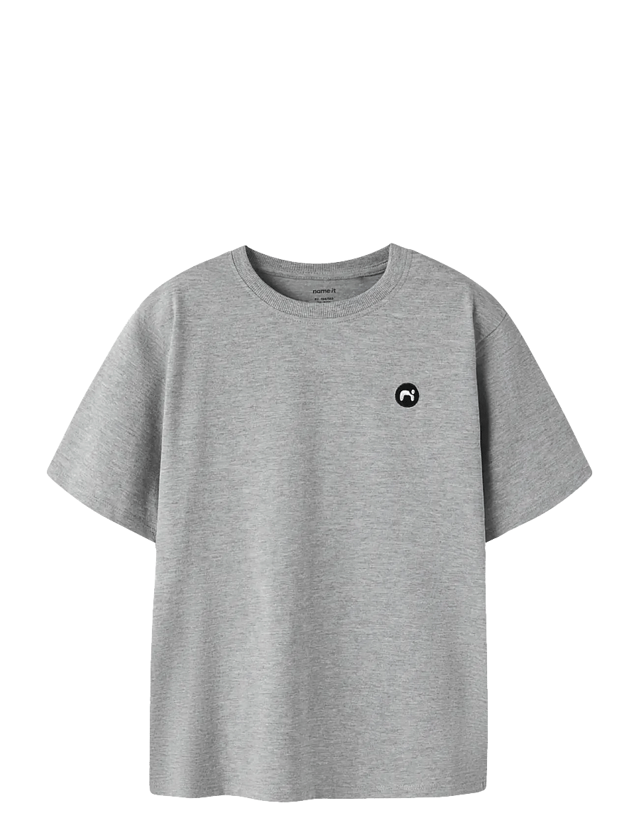 name it - NKMVIMO SS NREG TOP NOOS - lühikeste varrukatega t-särgid - grey melange - 0