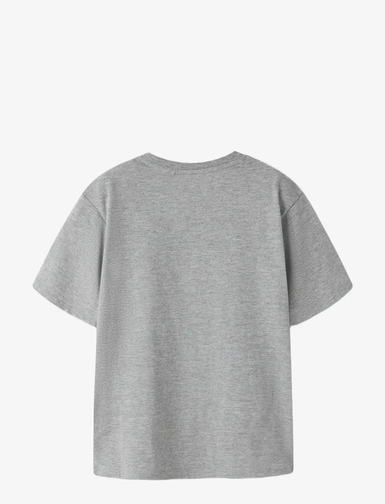 name it - NKMVIMO SS NREG TOP NOOS - lühikeste varrukatega t-särgid - grey melange - 1