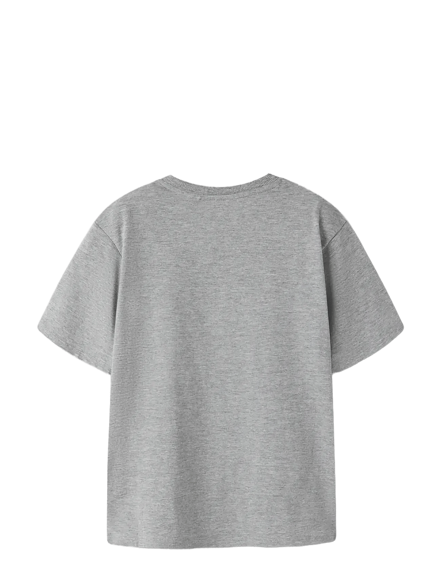 name it - NKMVIMO SS NREG TOP NOOS - lühikeste varrukatega t-särgid - grey melange - 1