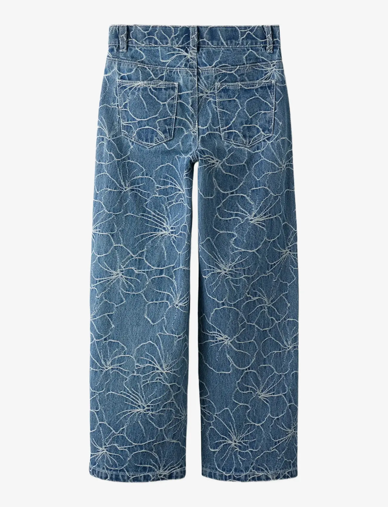 name it - NKFROSE WIDE JACQ JEANS 2928-JQ D - hosen mit weitem bein - medium blue denim - 1