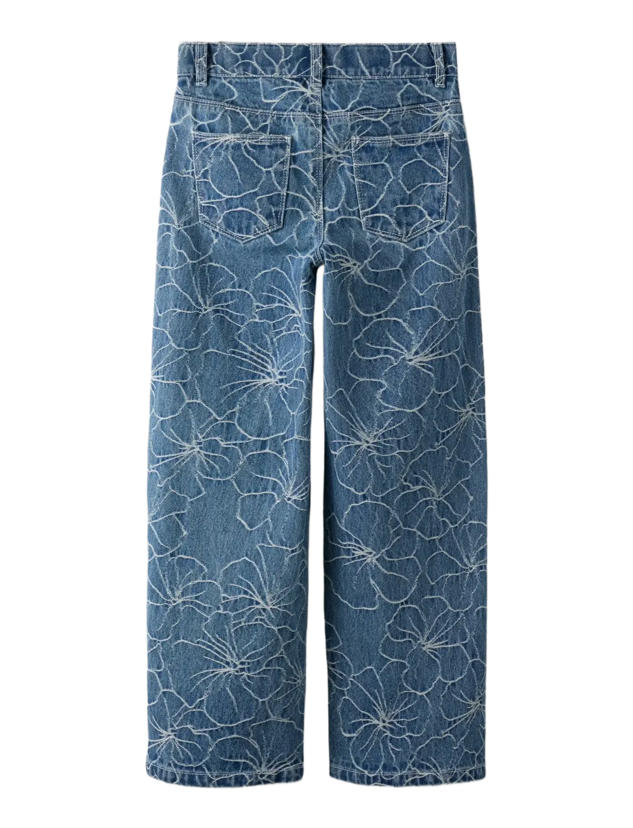 name it - NKFROSE WIDE JACQ JEANS 2928-JQ D - medium blue denim - 1