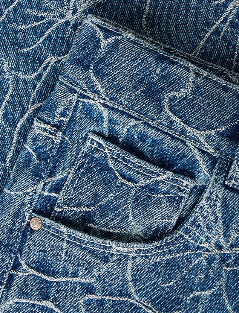 name it - NKFROSE WIDE JACQ JEANS 2928-JQ D - hosen mit weitem bein - medium blue denim - 3