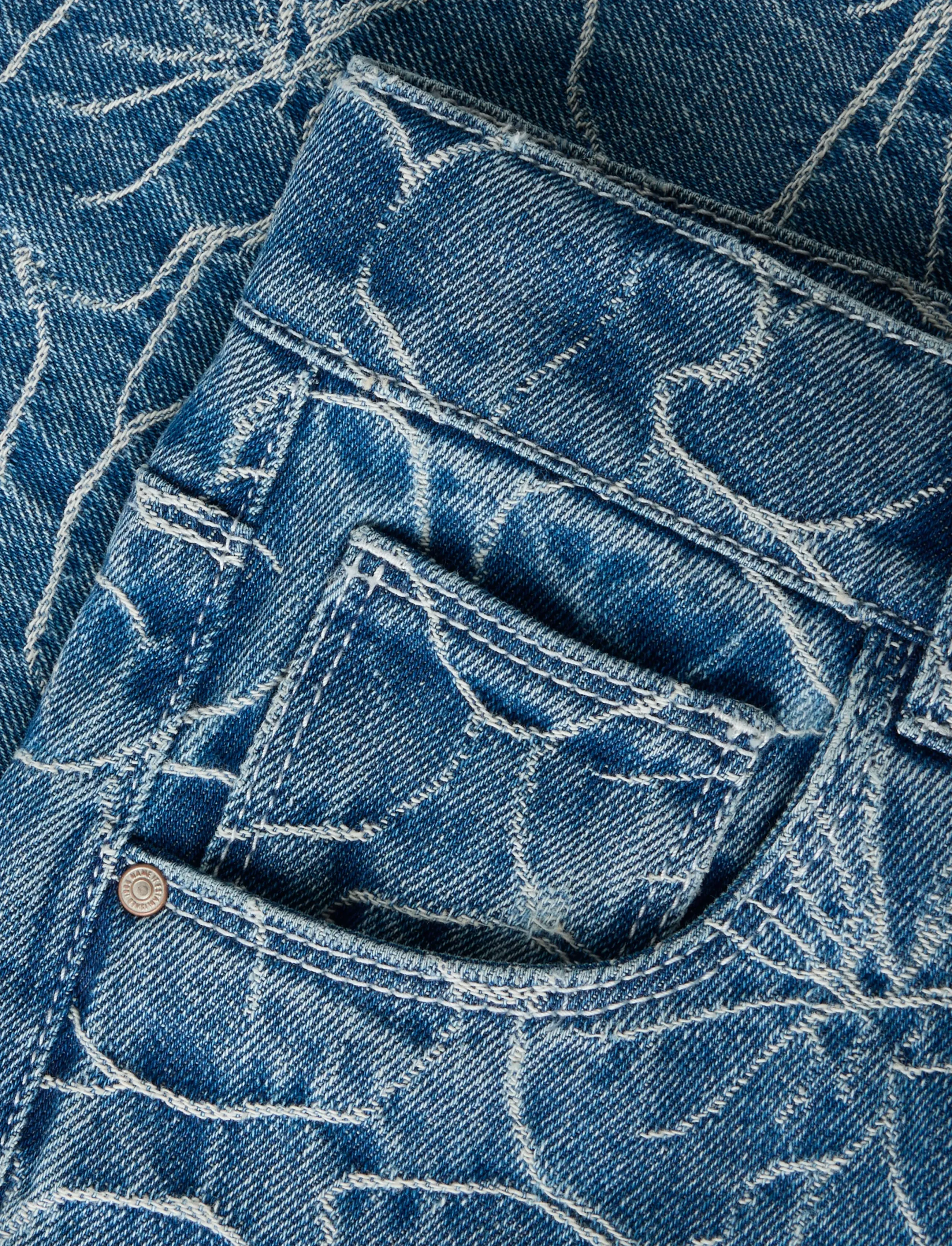 name it - NKFROSE WIDE JACQ JEANS 2928-JQ D - medium blue denim - 3