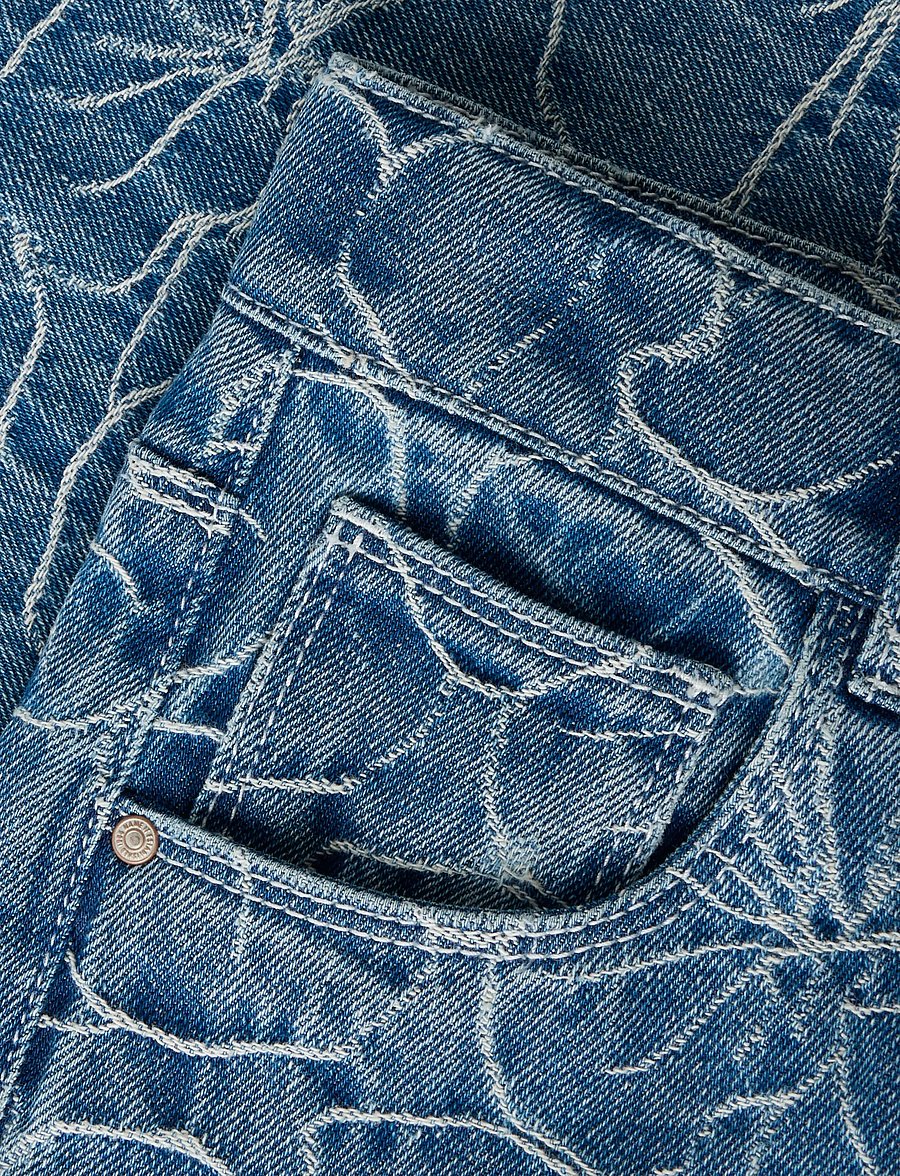 name it - NKFROSE WIDE JACQ JEANS 2928-JQ D - medium blue denim - 3