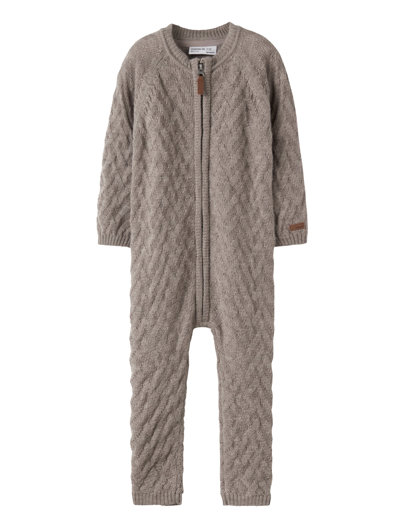 name it NMNWRUNI WOOL LS KNIT SUIT - Funkionsunterwäsche - baby - SATELLITE / grey