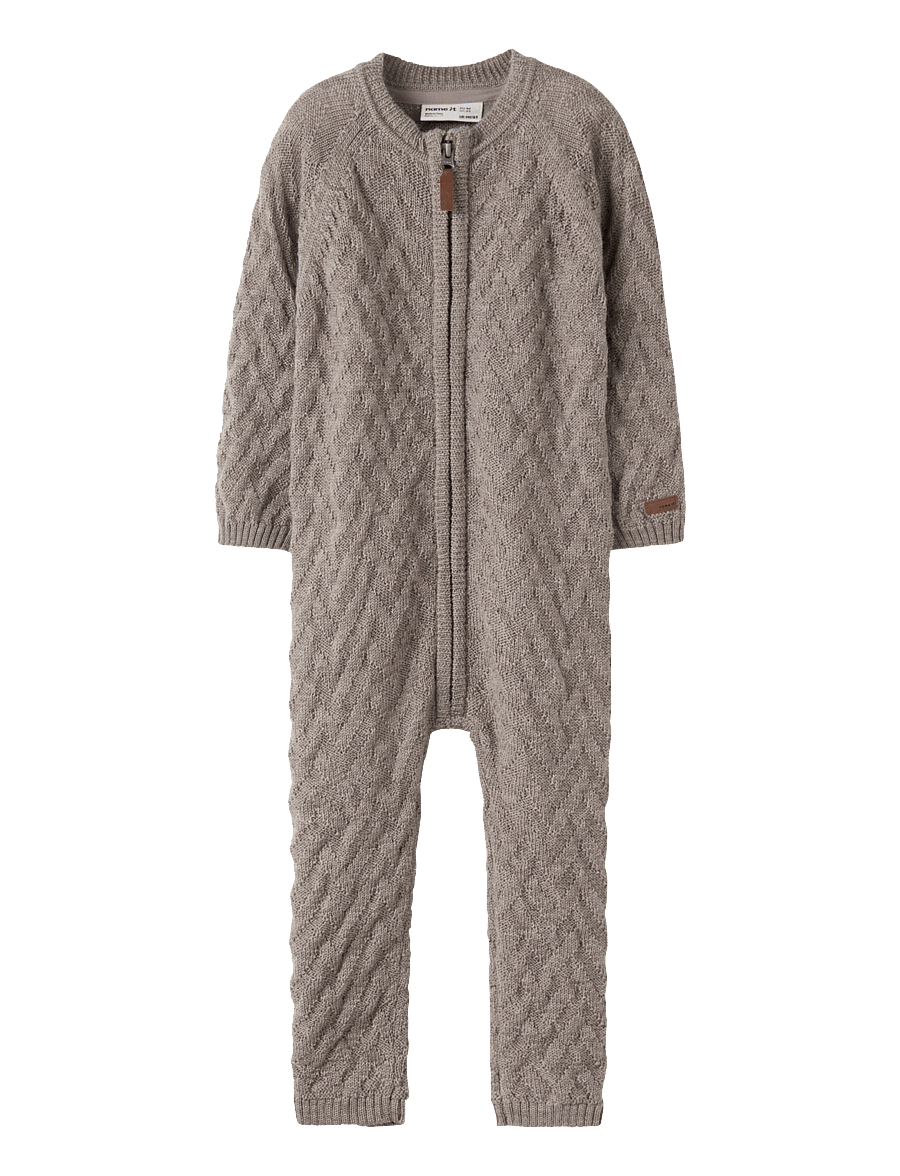 name it - NMNWRUNI WOOL LS KNIT SUIT - base layer baby - satellite - 1