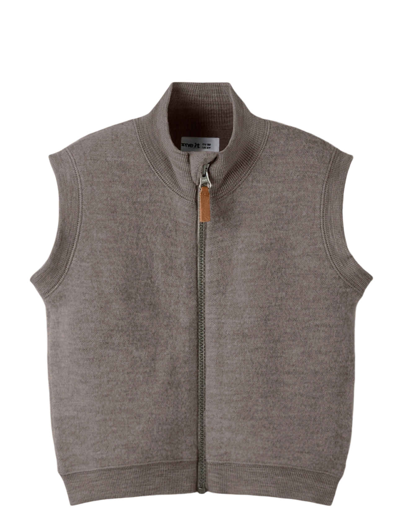 name it NMNWMINO WOOL BRUSHED VEST - Wool - MOREL / brown