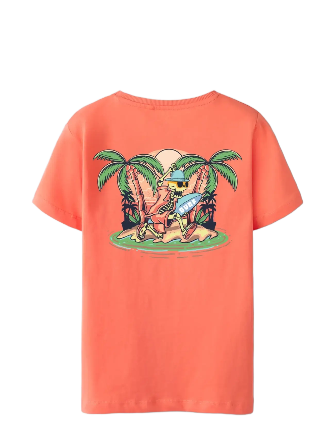 name it - NKMFINLEY SS TOP PS - lühikeste varrukatega - peach echo - 1