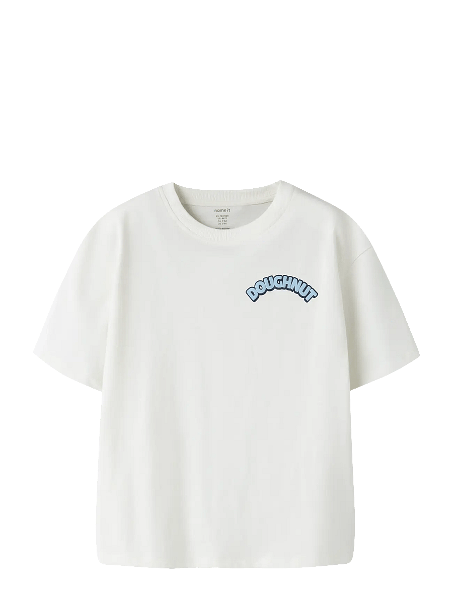 name it - NKMFOXE SS RLX TOP PS - kurzärmelige - cloud dancer - 0