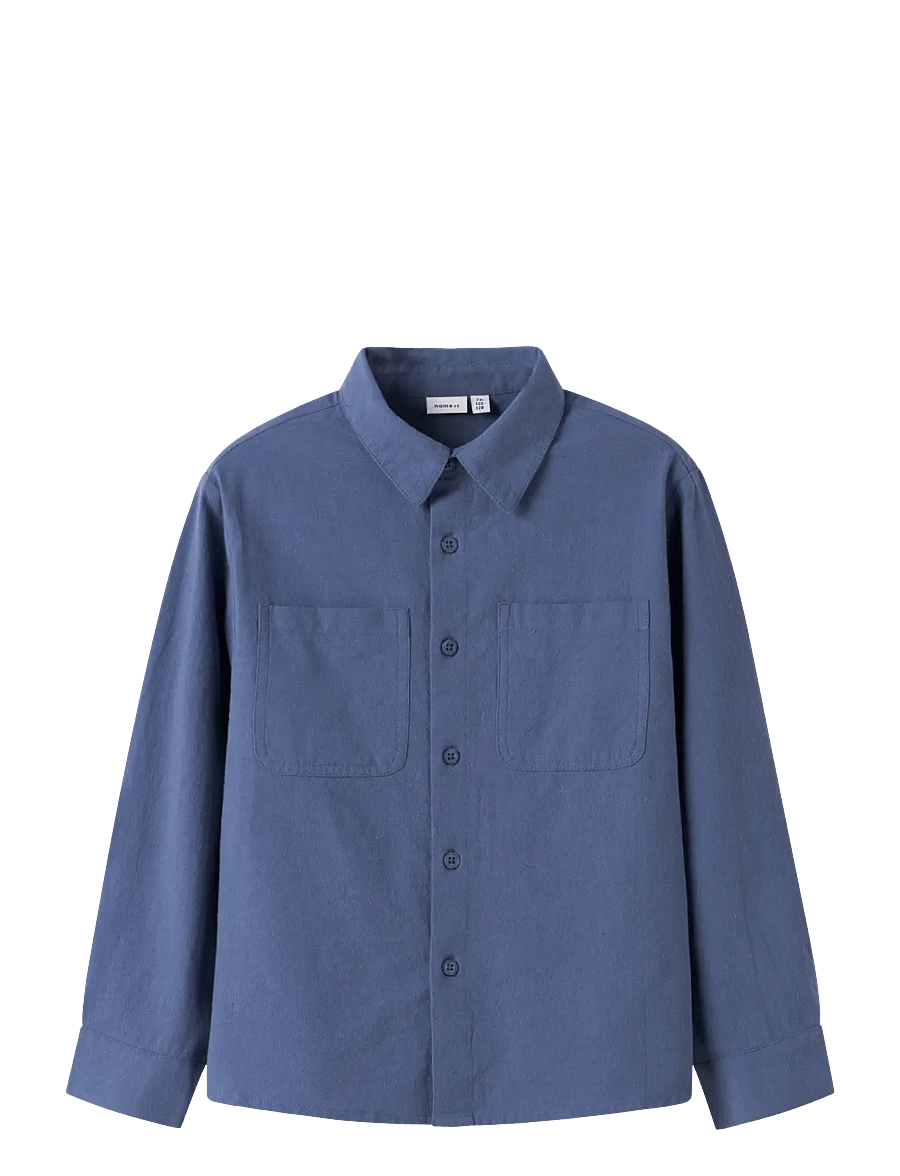 name it - NKMDERIK LS OVERSHIRT - pikkade varrukatega särgid - vintage indigo - 1