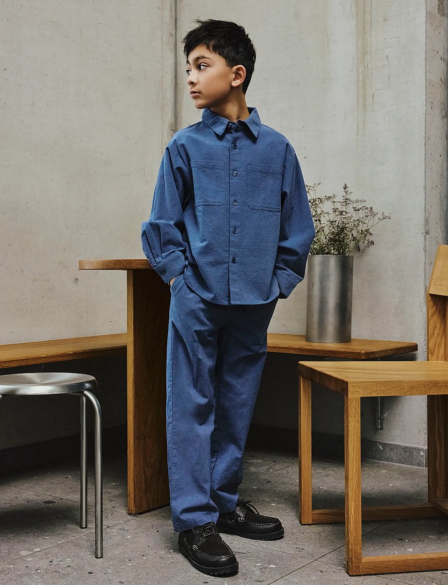 name it - NKMDERIK LS OVERSHIRT - pikkade varrukatega särgid - vintage indigo - 4
