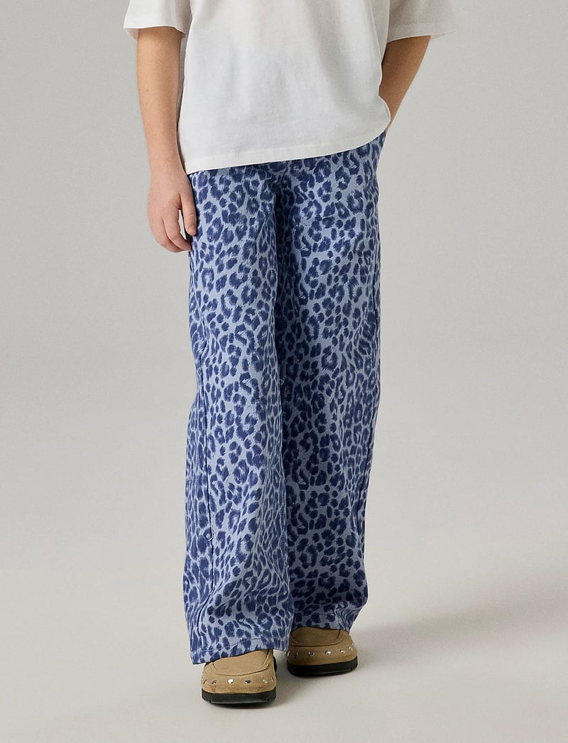 name it - NKFROSE WIDE LEO TWILL PANTS 4002-TD F - laia säärega teksad - purple impression - 3