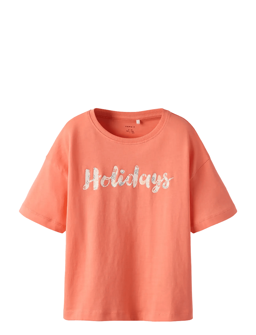 name it - NKFVONAYA SS RLX TOP NOOS - kortärmade t-shirts - fusion coral - 0
