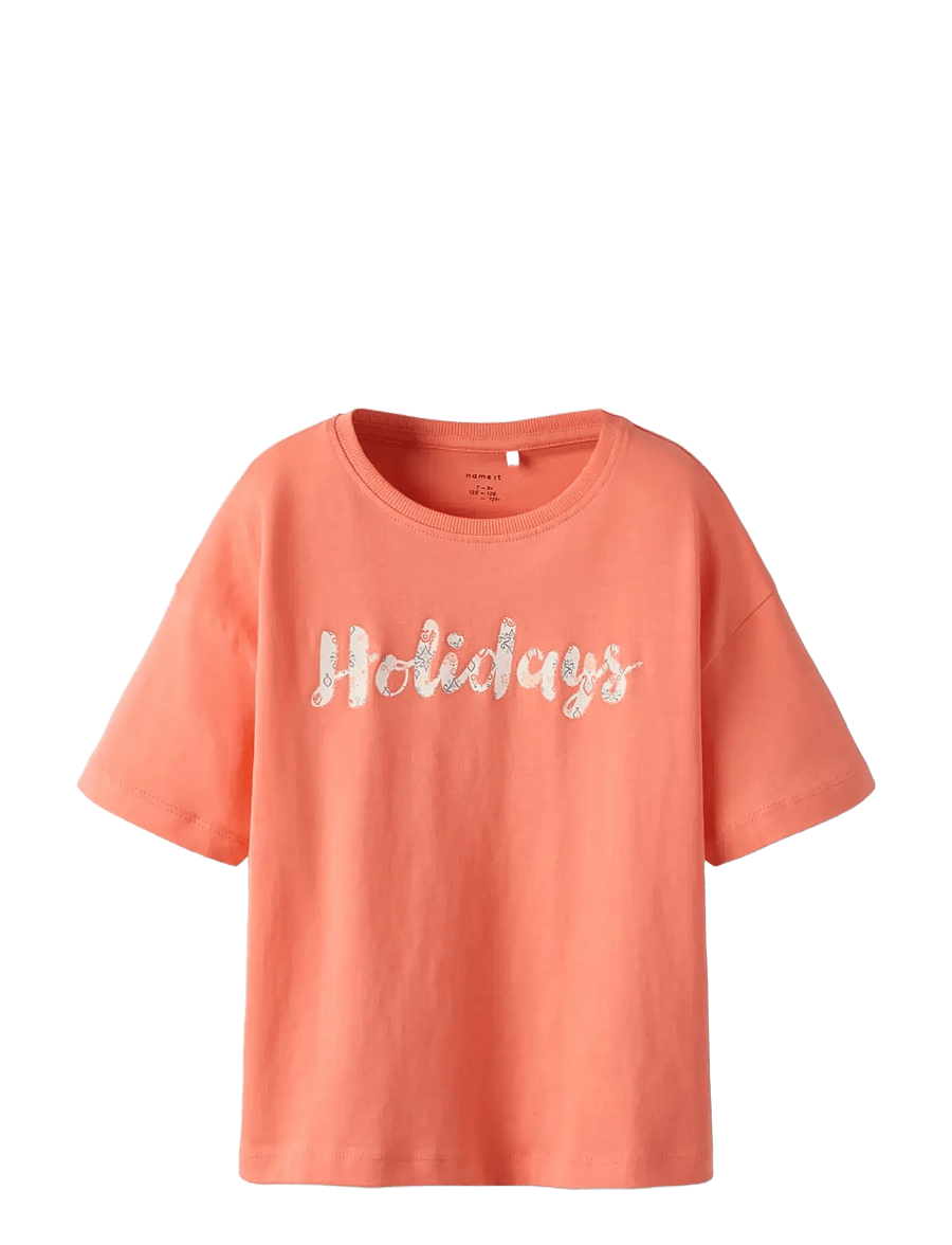 name it - NKFVONAYA SS RLX TOP NOOS - kortärmade t-shirts - fusion coral - 2
