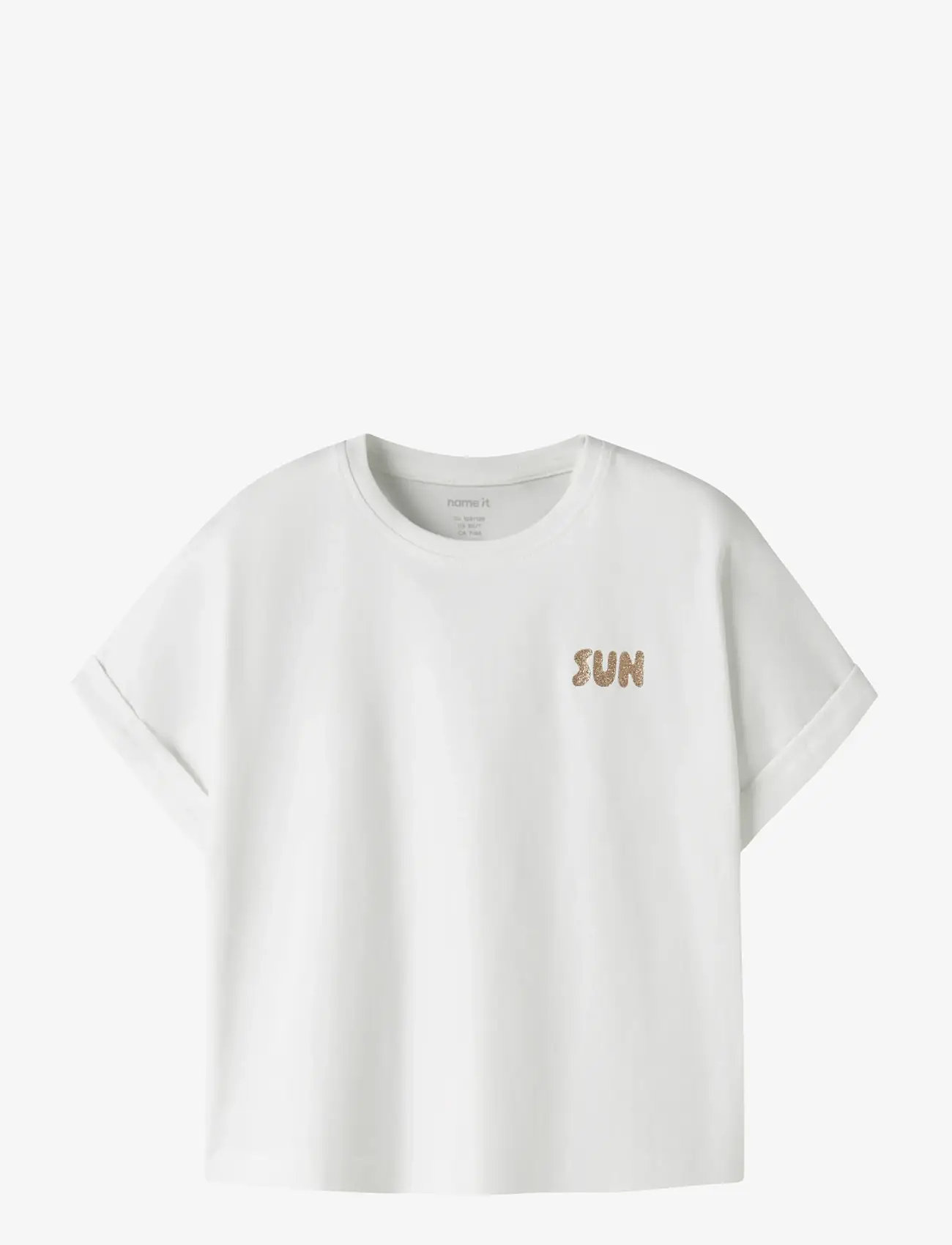name it - NKFVILLE SS LOOSE TOP - kurzärmelige - bright white - 0