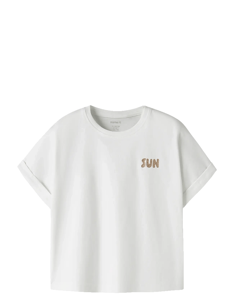name it - NKFVILLE SS LOOSE TOP - kurzärmelige - bright white - 0