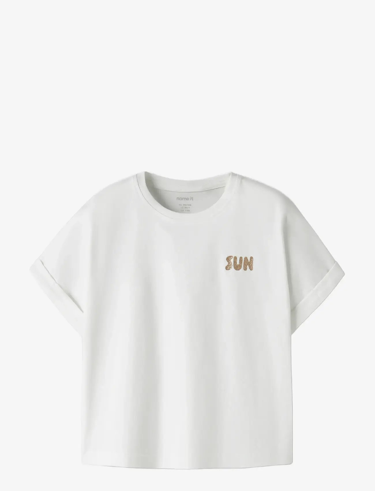 name it - NKFVILLE SS LOOSE TOP - kurzärmelige - bright white - 2